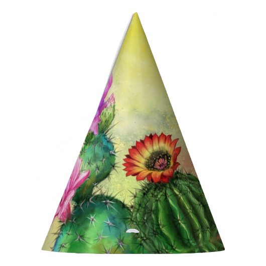 Cactus Flowers Party Pet Feesthoedjes (Links)