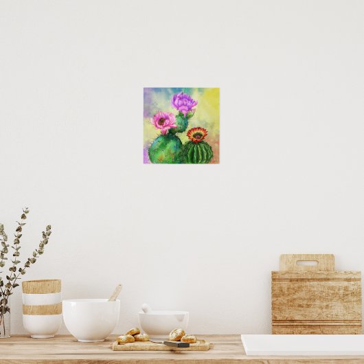 Cactus Flowers Poster Print (Keuken)