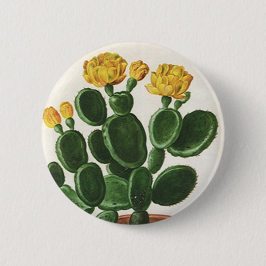  Cactus Flowers, Succulent Cacti-Planten Ronde Button 5,7 Cm (Voorkant)