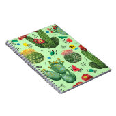 Cactus Flowers: Waterverf geometrische achtergrond Notitieboek (Rechterzijde)