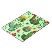 Cactus Flowers: Waterverf geometrische achtergrond Notitieboek (Linkerzijde)