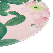 Cactus Flowers: Waterverf schilderij Snijplank (Hoek)