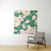 Cactus Flowers: Waterverf schilderij Wandkleed (In Situ (horizontaal))