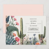 CACTUS FOLIAGE BABY SHOWER KAART (Voorkant / Achterkant)