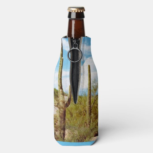 Cactus forest Custom Bottle Cooler (Fles Achterkant)