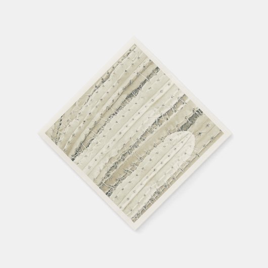 Cactus Foto Art servetten van wit chic modern (Hoek)