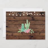 Cactus Foto Birthday Floral any Age Invitting Kaart (Achterkant)