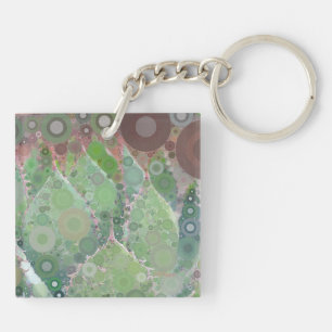 Cactus Foto Kunst Kleurrijke Woestijn Botanische U Sleutelhanger
