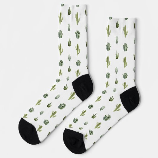 Cactus Fun Pattern Southwest Desert Sokken (Links)