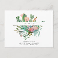 Cactus Funeral Loss of Life Dank u Briefkaart