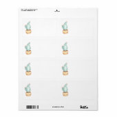 Cactus Garden | Adres Waterverf Etiket (Full Sheet)