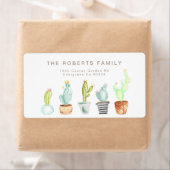 Cactus Garden | Adres Waterverf Etiket (Insitu)