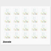 Cactus Garden | BABY SHOWER WATERVERF Vierkante Sticker (Vel)