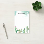 Cactus Garden gepersonaliseerd monogram Post-it® Notes (Kantoor)