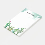 Cactus Garden gepersonaliseerd monogram Post-it® Notes (Schuin)