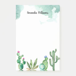 Cactus Garden gepersonaliseerd monogram Post-it® Notes