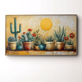 Cactus Garden in potten Poster