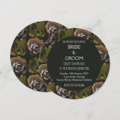 Cactus Garden leveert groene botanische bruiloft Kaart (Voorkant / Achterkant)