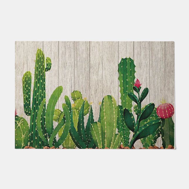 Cactus Garden Mat, Funny Cacti Home Doormat Decor Deurmat (Voorkant)