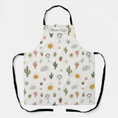 Cactus Garden Mom Life Vibe Personalized Schort (Voorkant)