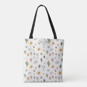 Cactus Garden Mom Life Vibe Personalized Tote Bag (Achterkant)