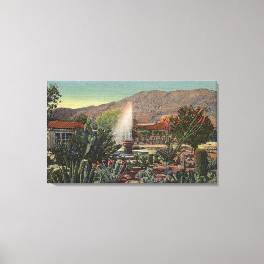 Cactus Garden, Palm Springs Hotel Canvas Afdruk (Voorkant)
