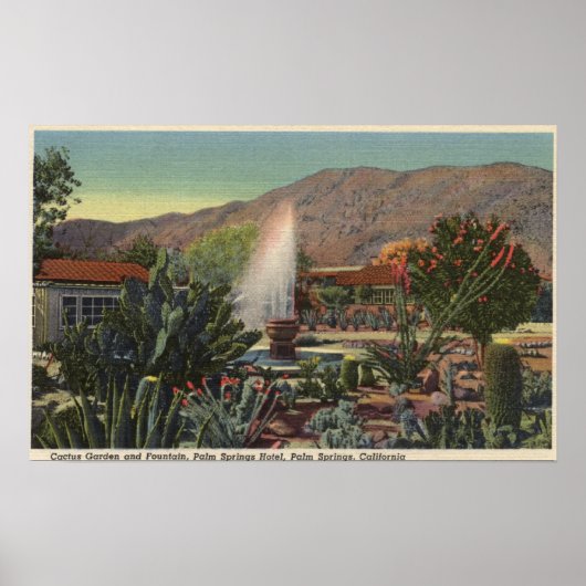 Cactus Garden, Palm Springs Hotel Poster (Voorkant)