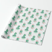 Cactus Garden Pattern Cadeaupapier (Uitgerold)