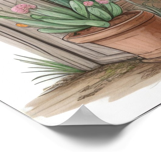 Cactus Garden Poster (Hoek)