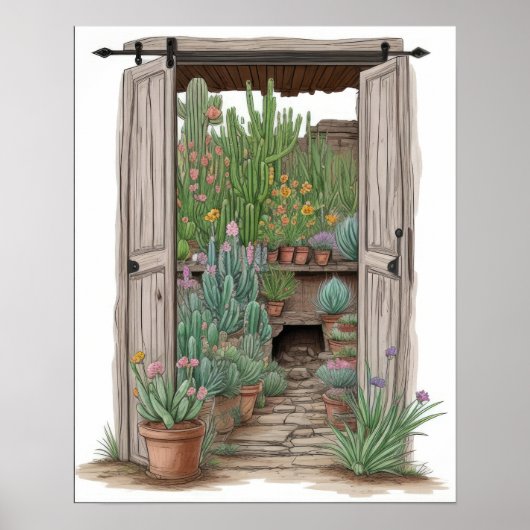 Cactus Garden Poster (Voorkant)