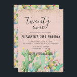 Cactus Garden ThACHT 21st Birthday Party Kaart<br><div class="desc">Deze Cactus Garden Threaded 21st Birthday Party is het epitome van vers, modern en glamoureus! Nodig je amigo's uit naar fiesta alsof er geen mañana is! Zet de scène voor de lol door een kleurrijke banaan te steken die over een tafel met sombreros, serapes en Mexicaanse soda flessen gooit. Mini...</div>