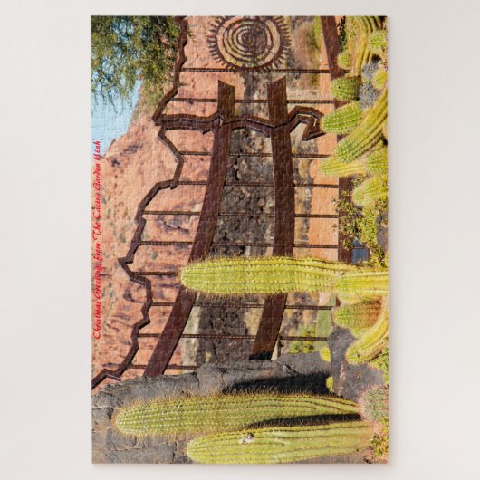 Cactus Garden Utah.kerstgroeten Legpuzzel (Verticaal)