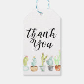 Cactus Garden | Waterverf Bedankt Cadeaulabel (Voorkant)