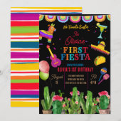 Cactus geen tijd om te siësta 1e verjaardag meisje kaart (Voorkant / Achterkant)