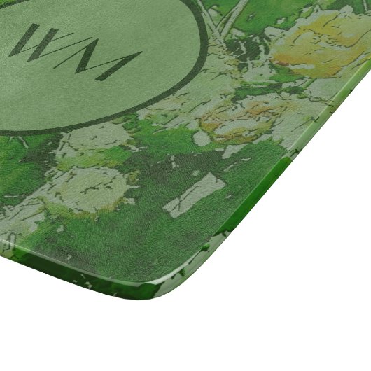 Cactus Geïnspireerd Abstract Monogram snijbord Snijplank (Hoek)