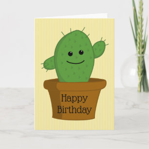Cactus Gelukkig Verjaardag Kaart
