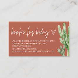 Cactus Gender Neutral Desert Books for Baby Informatiekaartje