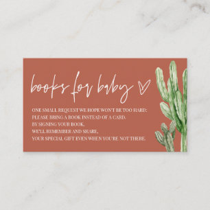 Cactus Gender Neutral Desert Books for Baby Informatiekaartje