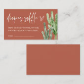 Cactus Gender Neutral Desert Diaper Raffle Informatiekaartje (Voorkant / Achterkant)