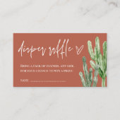 Cactus Gender Neutral Desert Diaper Raffle Informatiekaartje (Voorkant)