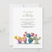 Cactus Gender onthulling Baby shower Fiesta Kaart (Voorkant)