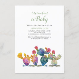 Cactus Gender onthulling Baby shower Fiesta Kaart
