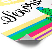 Cactus Gender onthulling Poster Senor o Senorita s (Hoek)