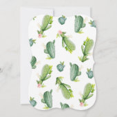 Cactus Gender Republic Party Invitation Baby Kaart (Achterkant)