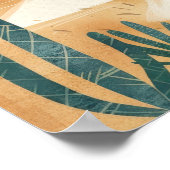 Cactus Geometrische Muurkunst Woestijn Landschap Poster (Hoek)