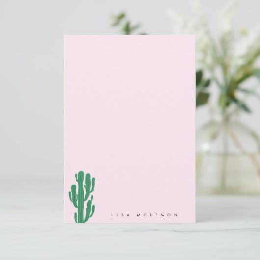 CACTUS gepersonaliseerde briefpapier Kaart (Staand voorkant)