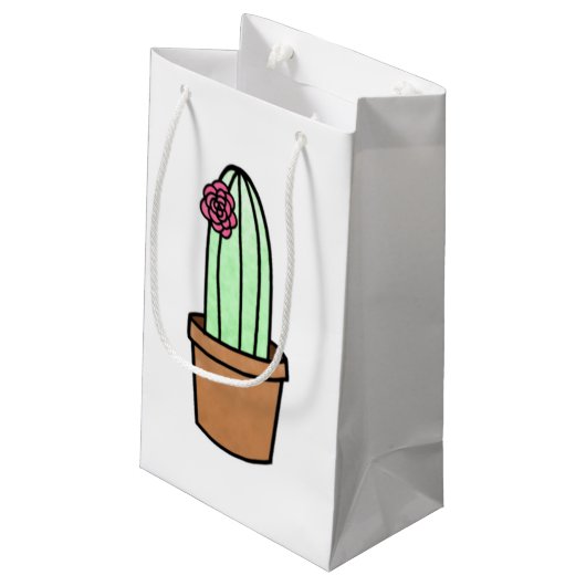 Cactus Gift Bag Klein Cadeauzakje (Achterkant Gekanteld)