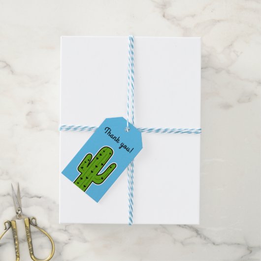Cactus Gift Labels Cadeaulabel (Met Touw)