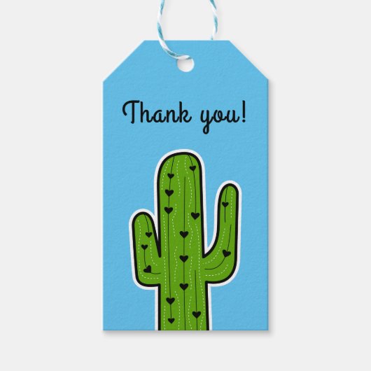 Cactus Gift Labels Cadeaulabel (Voorkant)