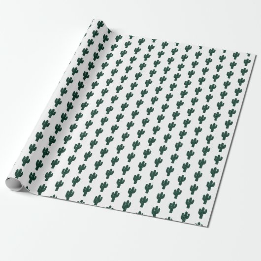 Cactus Gift Wrap Cadeaupapier (Uitgerold)